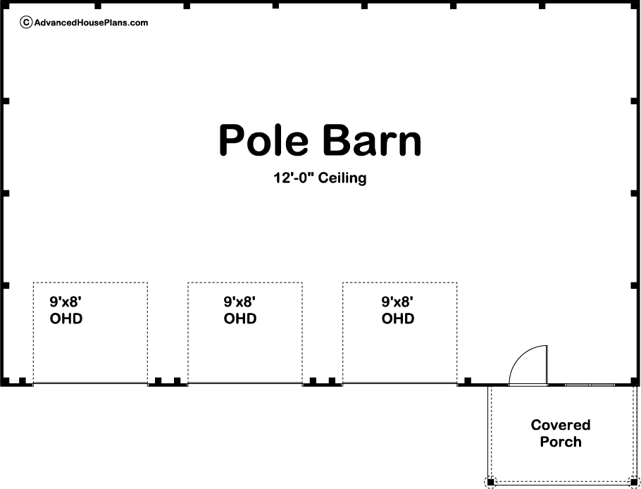 Pole Grant Plans: Frame Barn/Post House | | Builder 29445 Plan Advanced Ready Blueprints