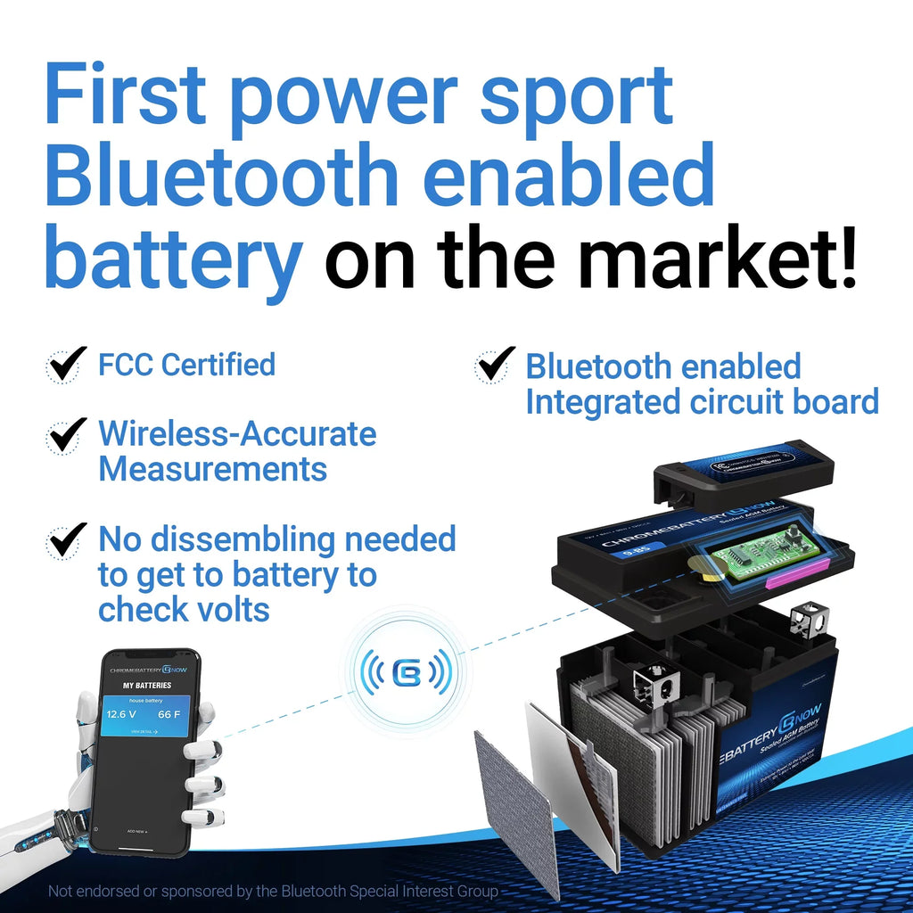 Ytx20hl-bs 12 Volt,18 Spark Ah, Smartphone Cca) Personal 900 - Chrome for Brp Now AGM Intelligent (20hl-bs 2021) Wireless Battery (sea-doo) (2014 270 Battery Connectivity Years - Watercraft