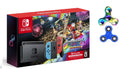 Nintendo & Switch Blue Kart Ptech Joy-Con, 3 with & Deluxe Mario Month with 8 Spinner Red Bundle Membership