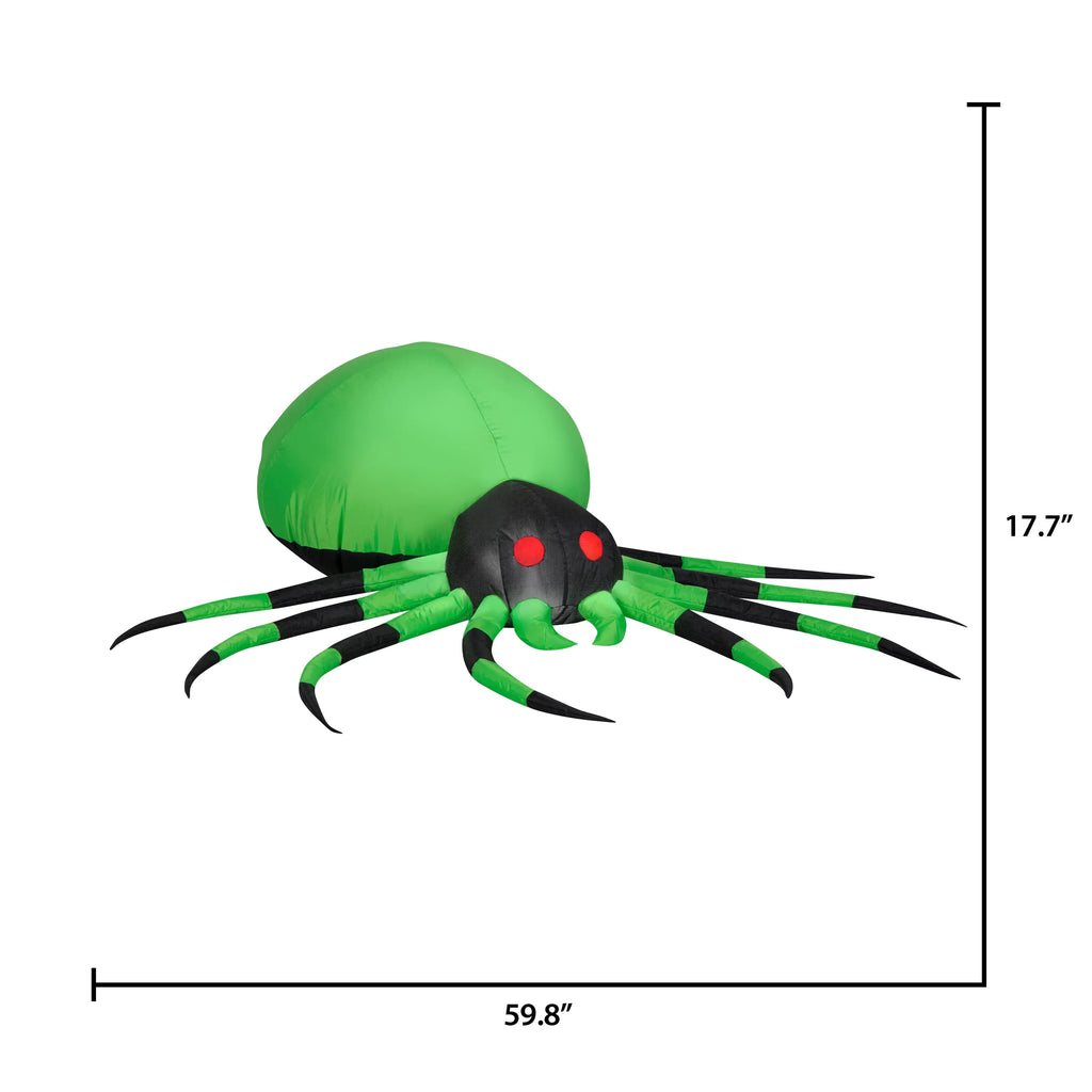 Green Airblown 4FT Halloween Inflatables Spider Inflatable