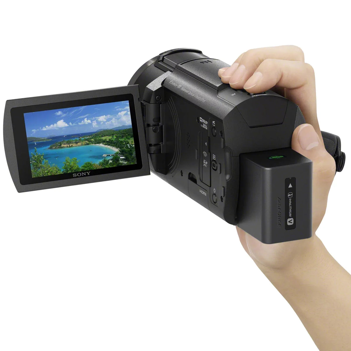 CMOS Digital Camcorder Exmor R Sensor with 4K Handycam Video AX43A