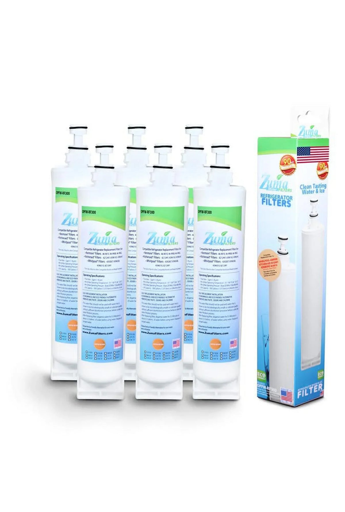 , Ice U.S.A. Whirlpool® Pack # , , in ZUMA Filter with OPFW-RF300 6 Made 4396510 Model Compatible and - liquid - Brand
