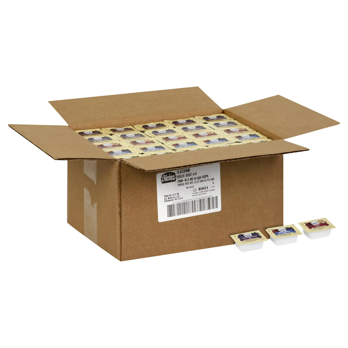 Cup Jelly Assorted no.3 200 Ounce .5 Single Case Serve