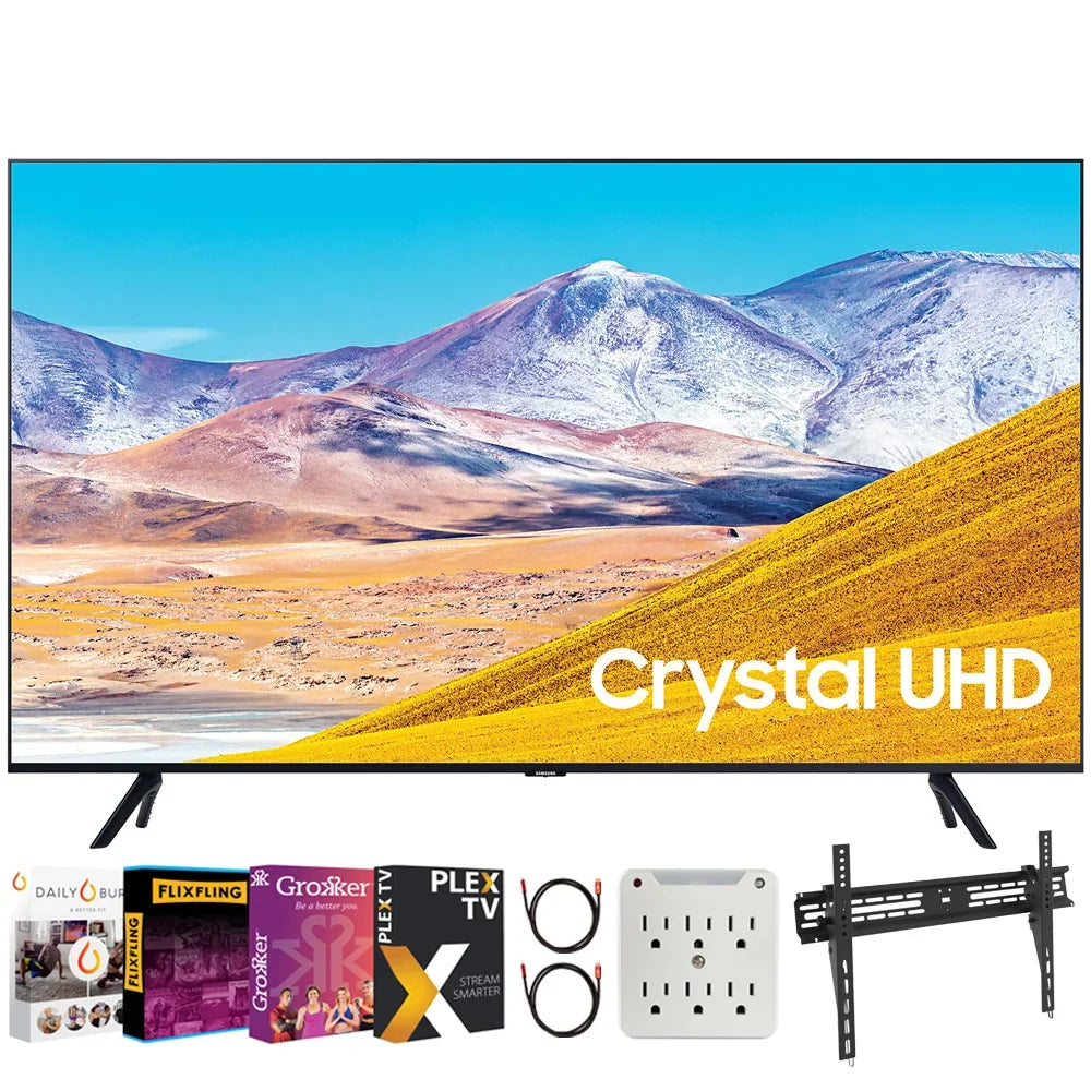 HD LED + 30-100 TV 6-Outlet Ultra Premiere 4K Wall 2.0 Cable 2020 4K Streaming UN85TU8000 + Inch Bundle + Model) 6FT HDMI Smart with Adapter (2020 Mount Surge 2x TV 85" Movies