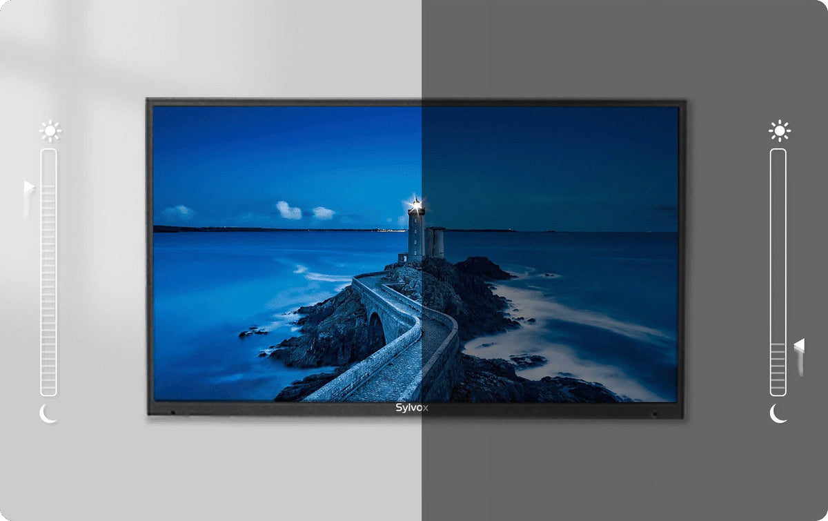WiFi UHD SYLVOX TV, Pool High TV, Waterproof Sun Outside Brightness, exterior 4K Smart 55" Series 2000nits Restored Full Bluetooth IP55 Television Built-in APP, exterior Support (Refurbished)