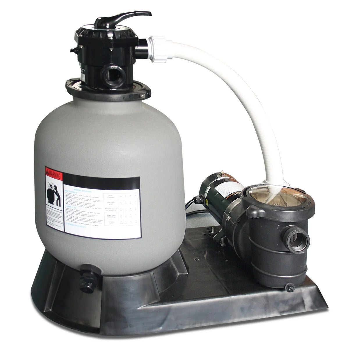 Ground Filter Swim HP with 2.0 Pressure Pump 24-Inch Combo for Central Pools, Sand Above