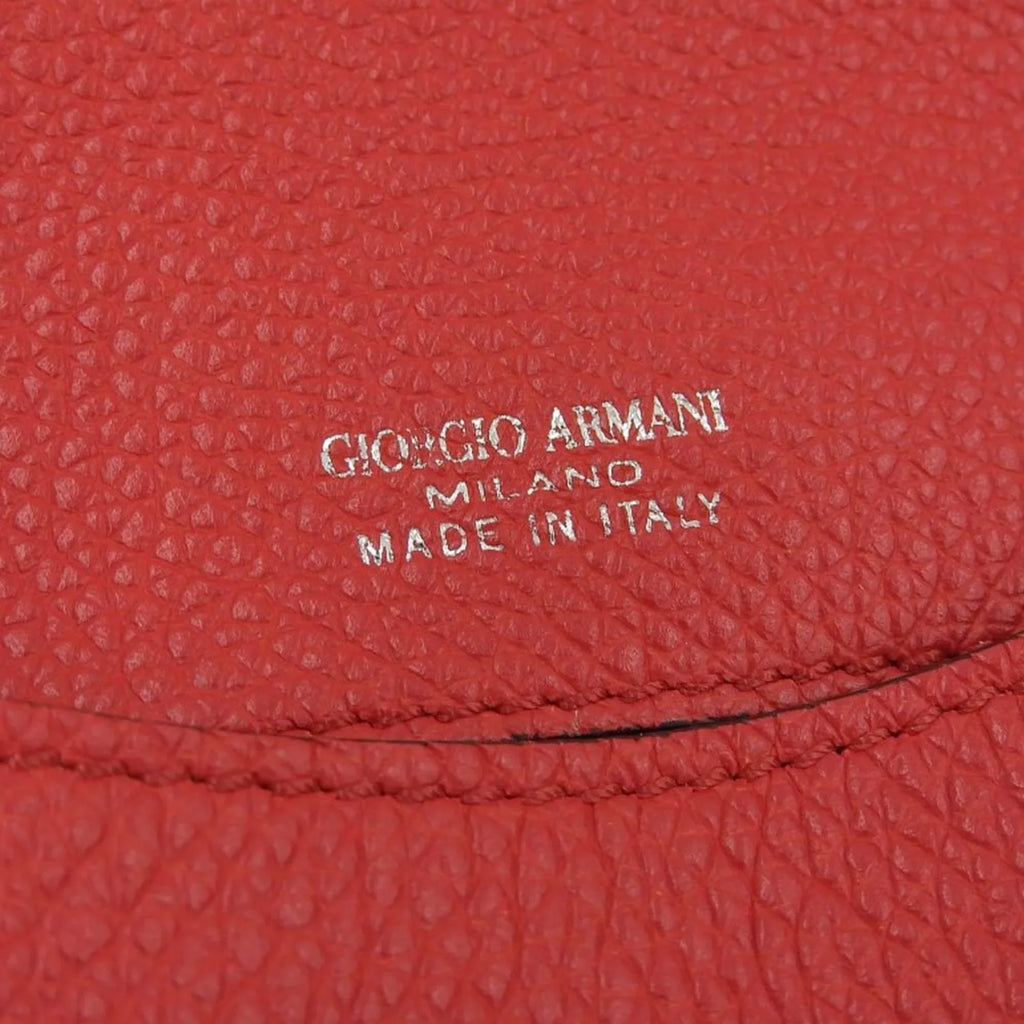 Armani (Like Giorgio New) One Bag Shoulder Pre-Owned Red Leather
