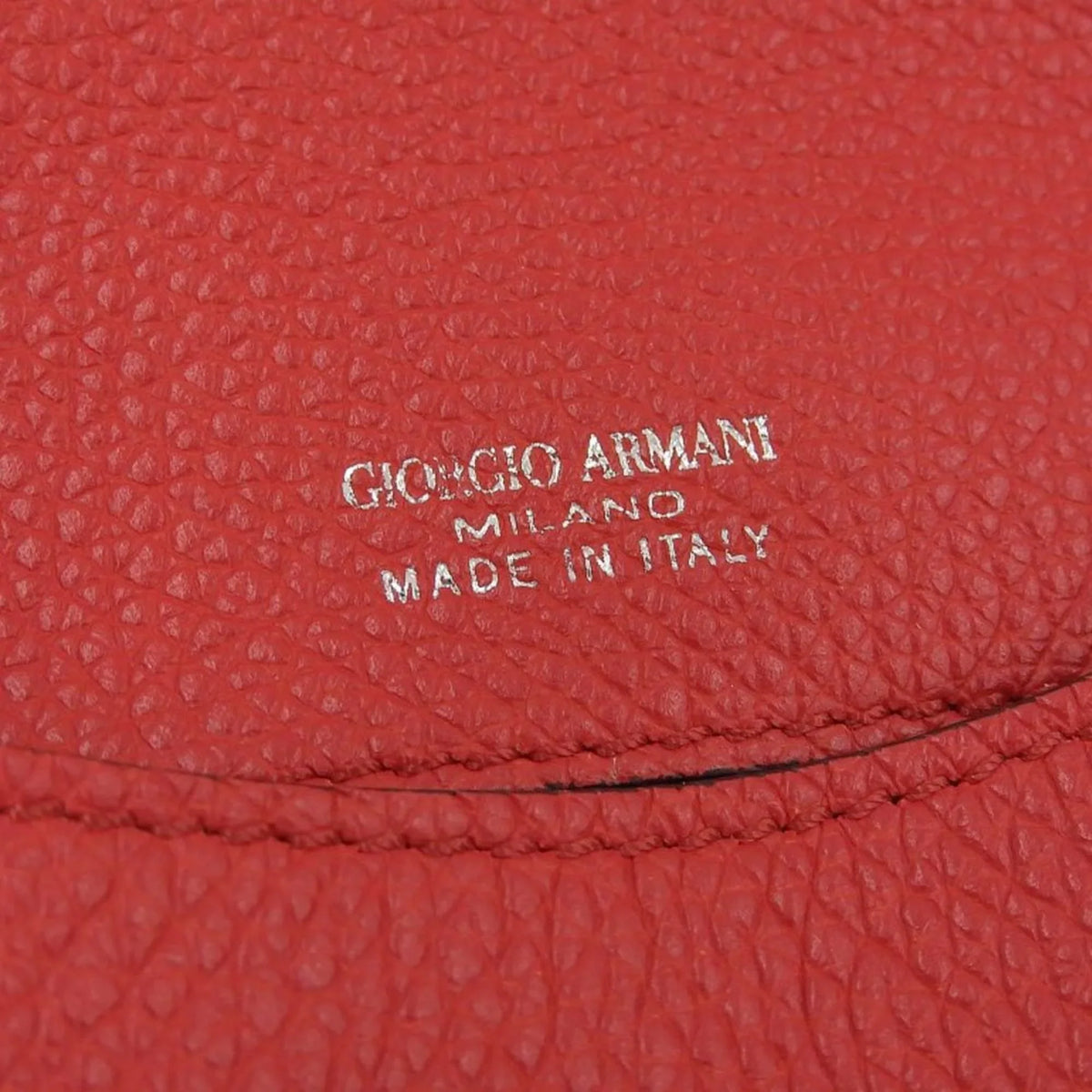 Armani (Like Giorgio New) One Bag Shoulder Pre-Owned Red Leather