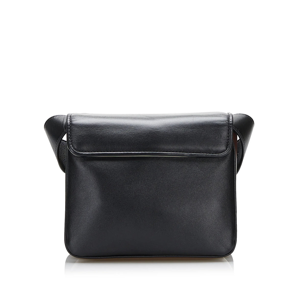 ID Authenticated Pre-Owned Leather Fendi (Good) Black Unisex Bag Calf Crossbody Small