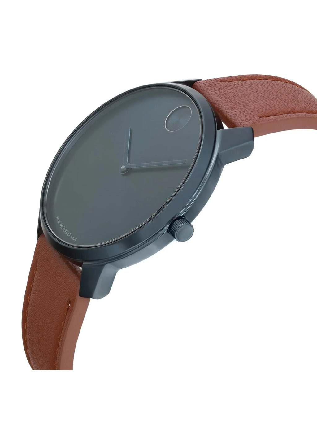 Men New Thin PVD 42mm 3600830 Watch Movado Blue Quartz Steel Dial BOLD