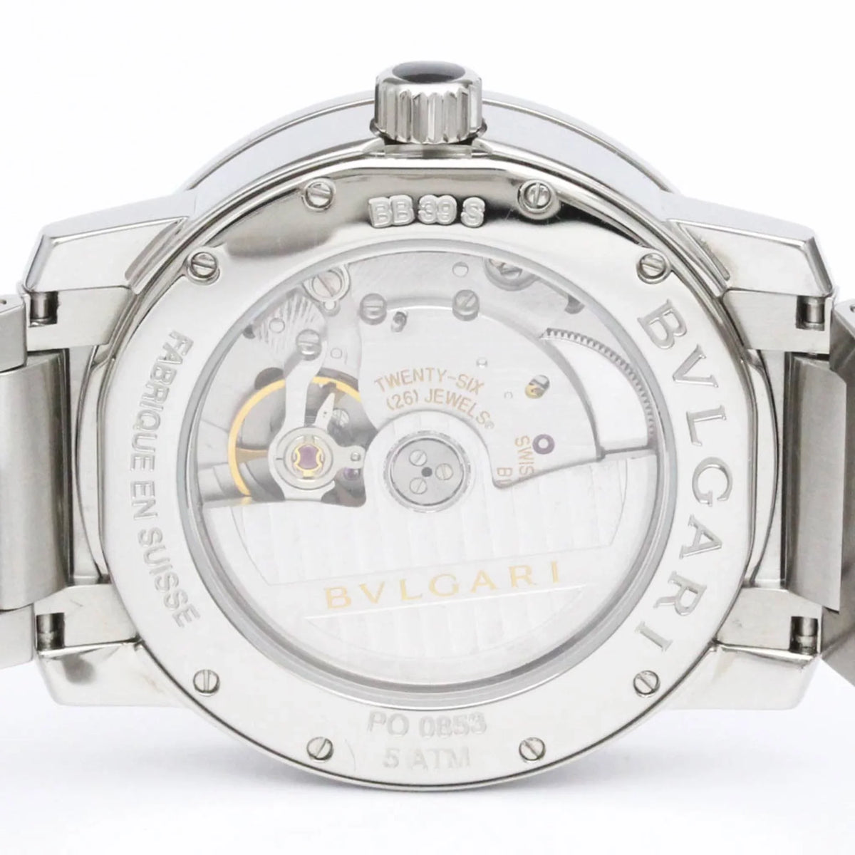 BF560761 Automatic Steel Watch BVLGARI BVLGARI-BVLGARI Pre-Owned (Good) Mens BB39S Polished