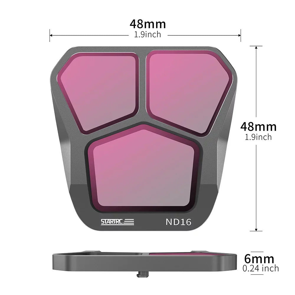 Dcenta DJI Waterproof Filters 3 ND ND8/ND16/ND32/ND64 for Filters 4-Pack Mavic -