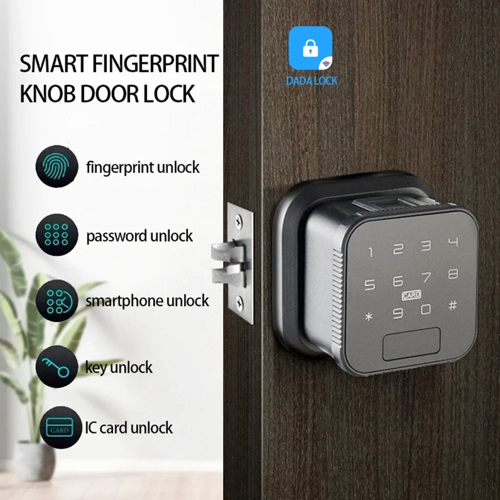 Door Lock Walmeck Door Compatible Handle Keypad Smart Door Lock Electronic with Door Smart Lock Lock Fingerprint with Deadbolt Lock Lock Lock DADA Fingerprint