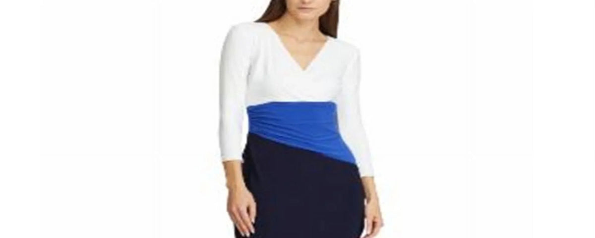 Blue Color Women's Lauren Jersey dimension Ralph 10 Blocked outfit