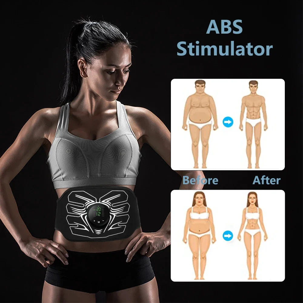 Home Workout Fitness Office Abdomen Machine,Abdominal for Workout Ab Belt Portable Stimulator Equipment Muscle ABS Stimulator,Ab Toning