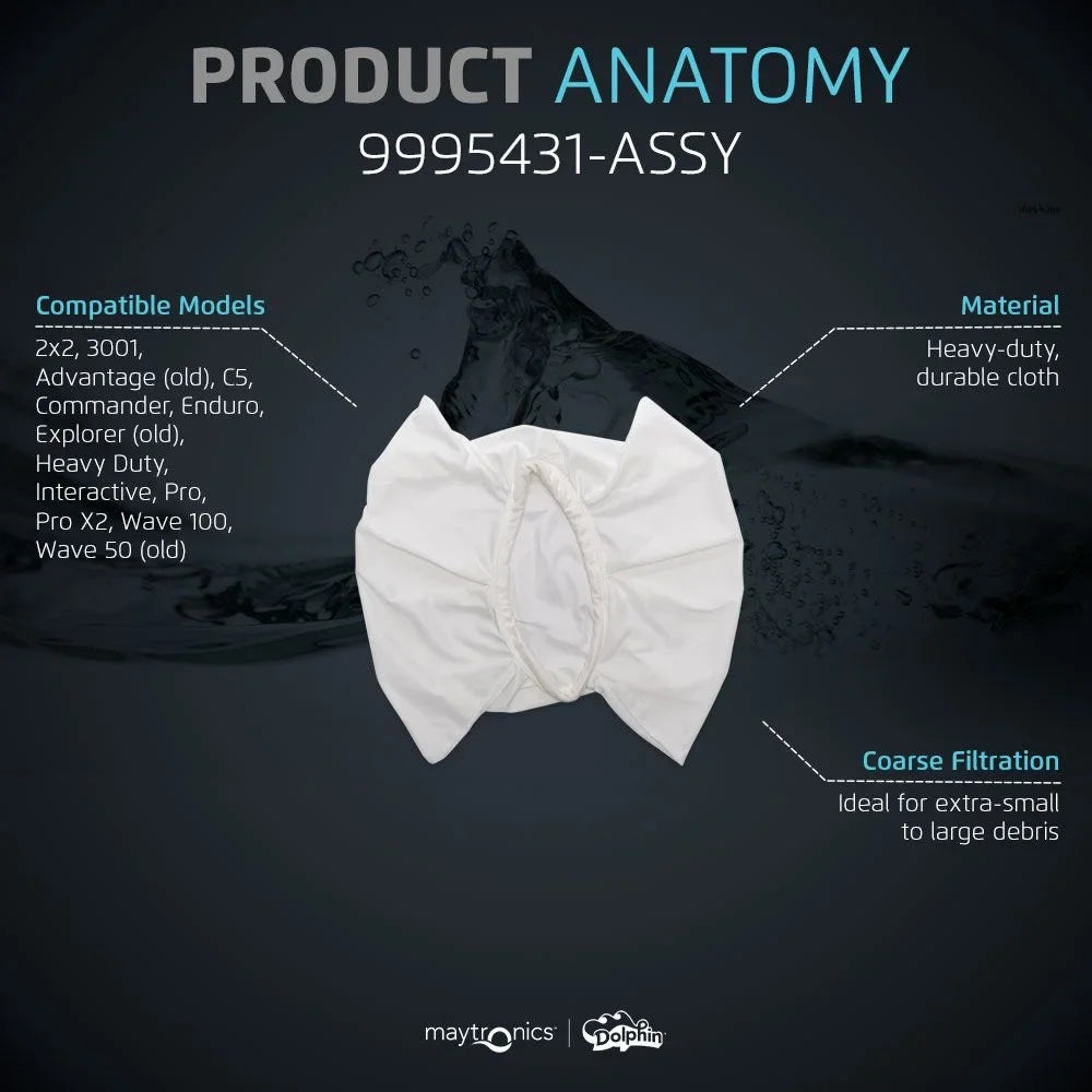 — Coarse Filter for 9995431 Replacement Part — Bag Large Genuine Number Debris Dolphin Part