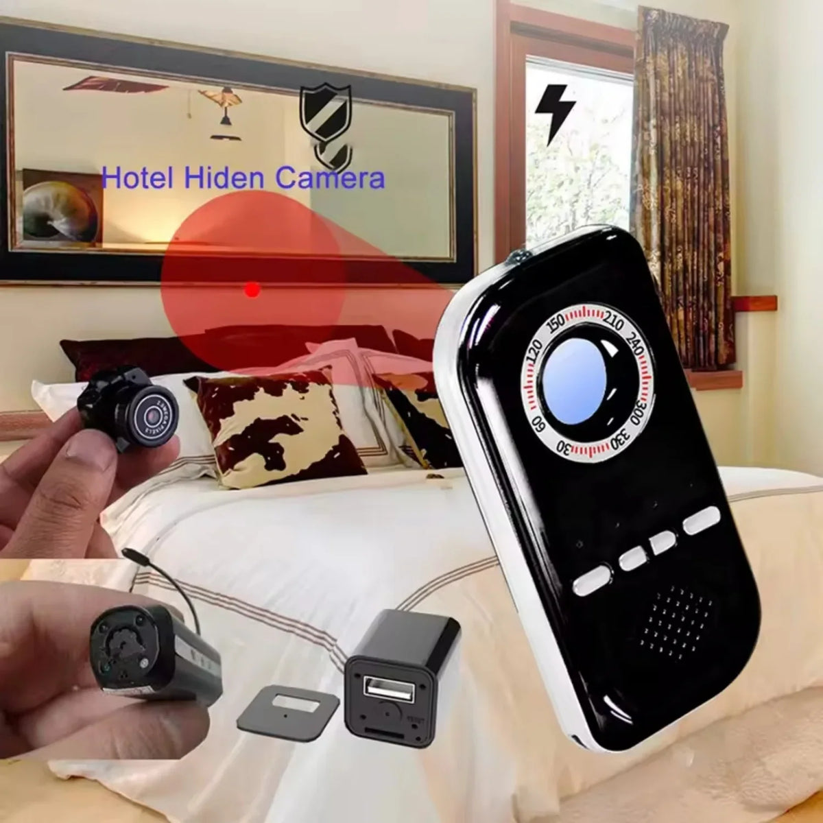 GPS Phone Spy Anti Camera Detector K300 Wireless Hidden RUseeN Anti-theft Signal