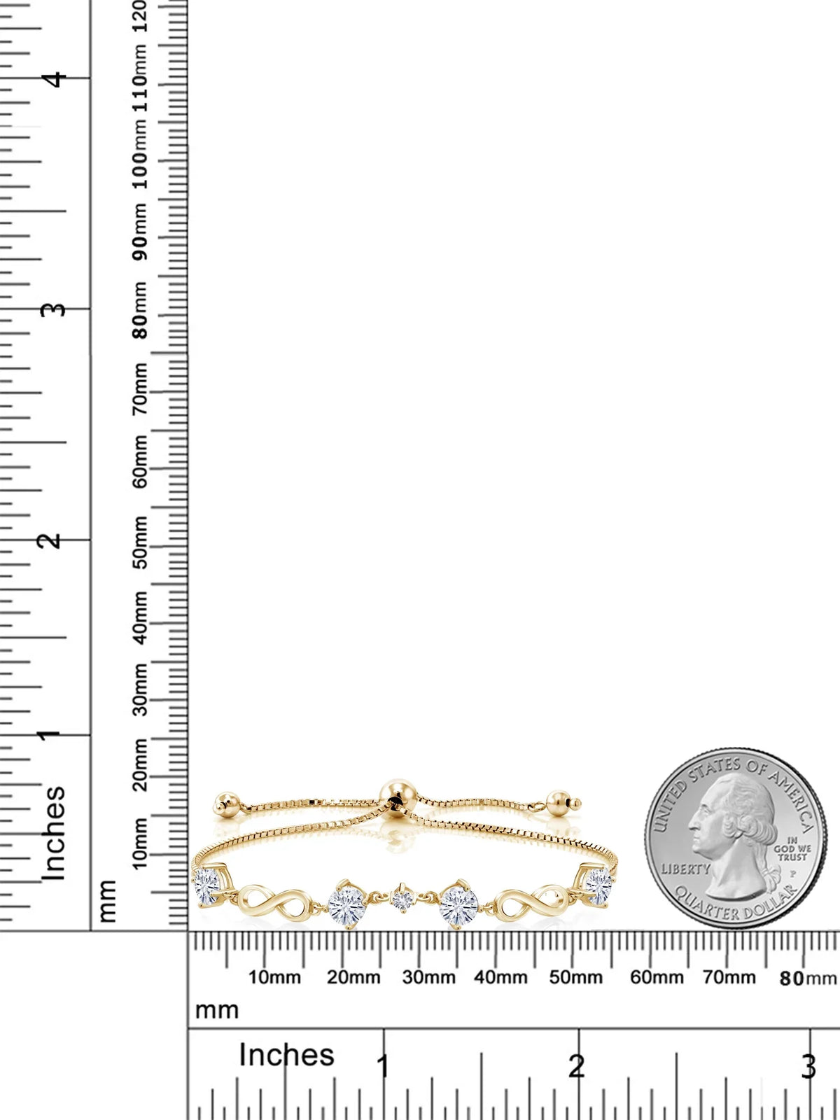 Women Gem Sapphire Yellow with Plated Set Moissanite (2.05 Cttw) Stone Bracelet King White Gold For Silver Created 18K