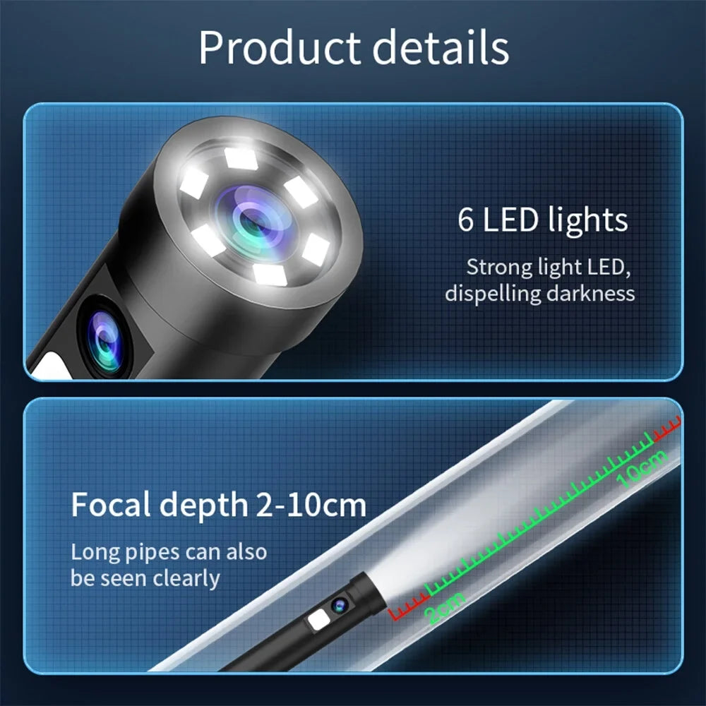 Endoscope Borescope Mobile Camera IP67 Built-in Android Type-C Inspection Waterproof IOS Lights Phone 7.9mm LED for Adjustable