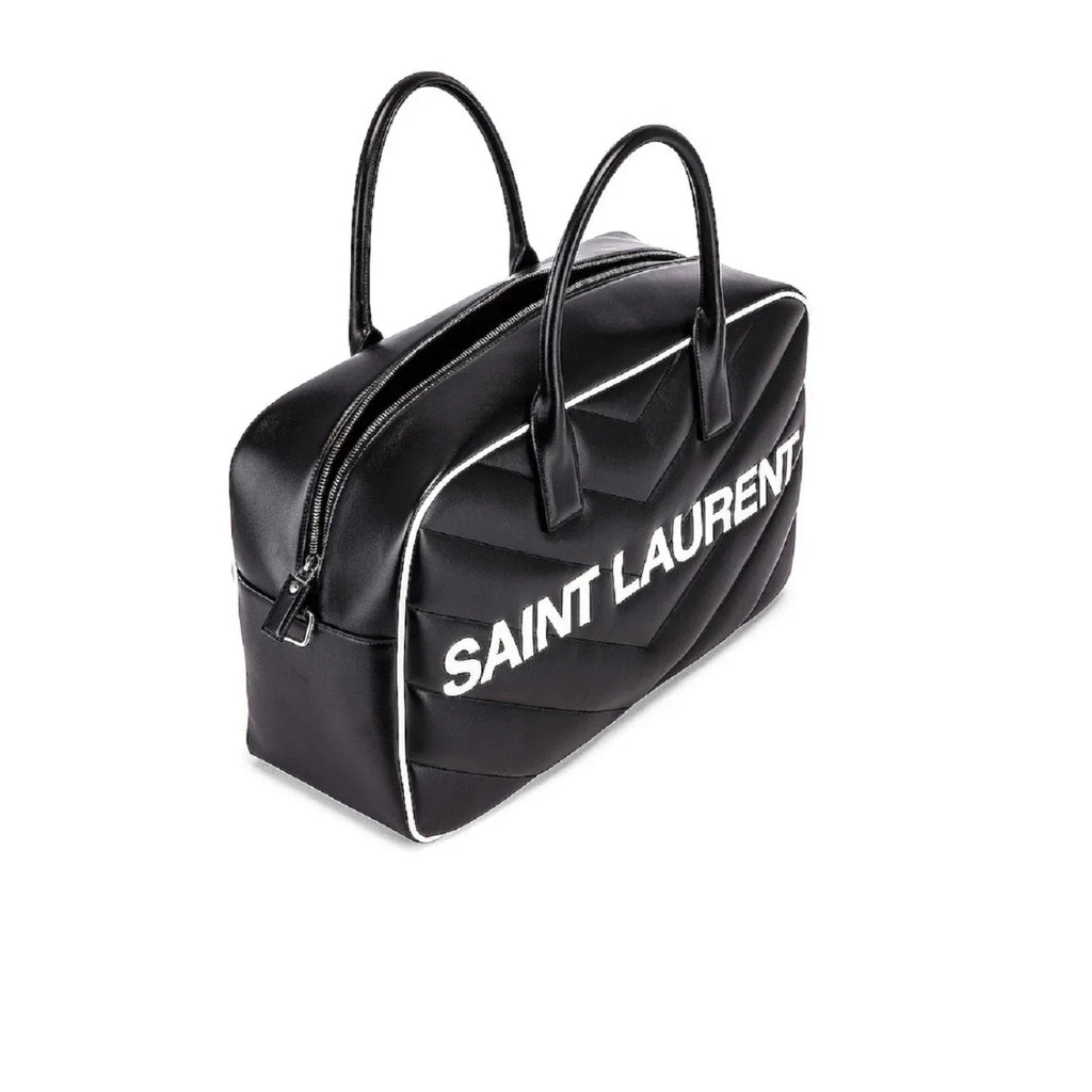 Calf Laurent Saint 525145 Leather Miles Bag Black Bowling New Logo Duffel
