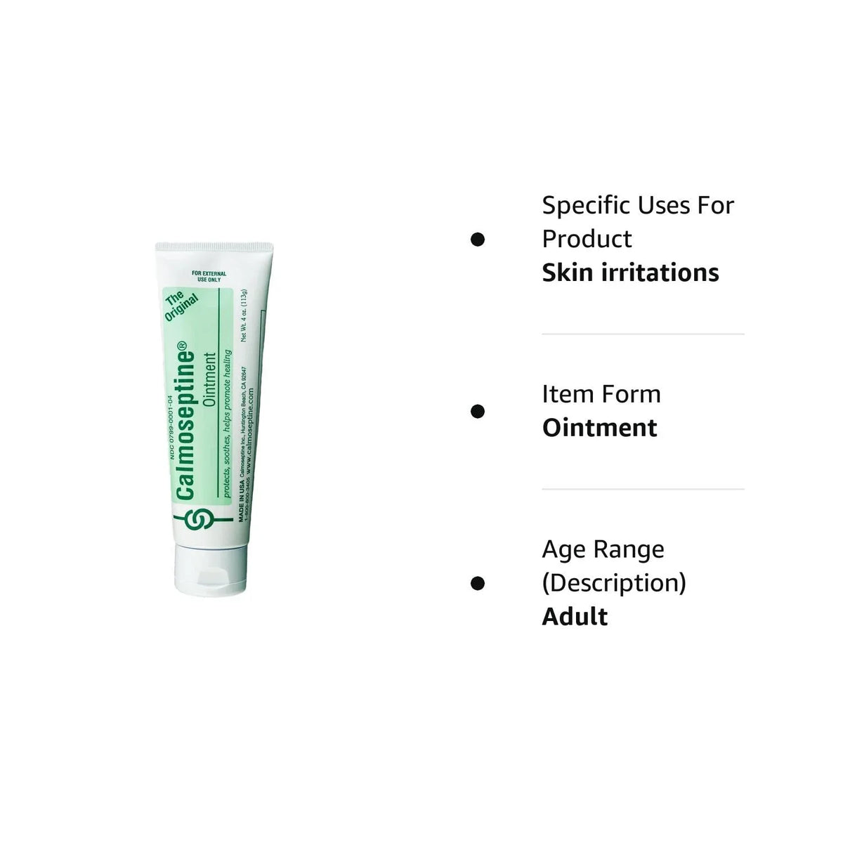 Calmoseptine Protectant 4 Tube oz. Skin 4) of (Set Ointment