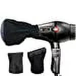 Power Turbo 2: (1) 3200 Turbo Hair Designs (1) Bundle Metal and Mesh Black M Hair Diffuser Twin Dryer