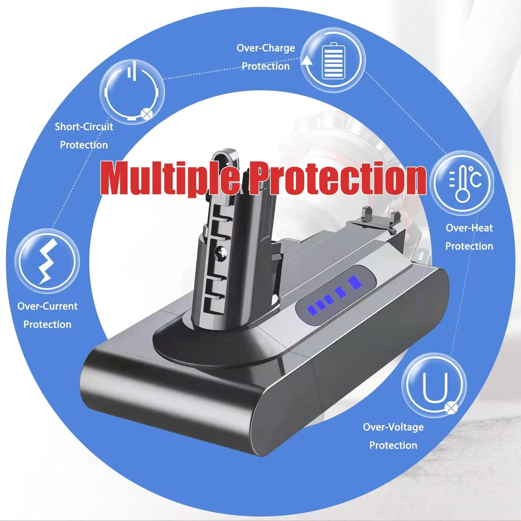 V10 V10 Compatible Zmoon Battery Motorhead Dy-son Cordless V10 Battery V10 Cleaner Absolute V10 for Replacement Stick Fluffy Vacuum 25.2V Dy-son SV12 with V10 Animal 5000mAh