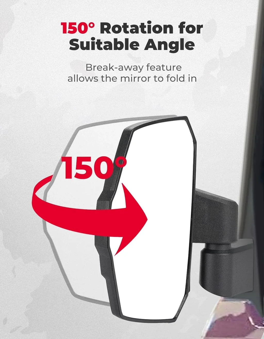 Upgraded Full 1000 Mirrors 2889241 SP KEMIMOTO Polaris UTV XP Ranger Compatible Side Rear 570 Original Doors with with View