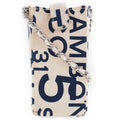 (Good) Pre-Owned Women's White/Blue Canvas Pouch Chain