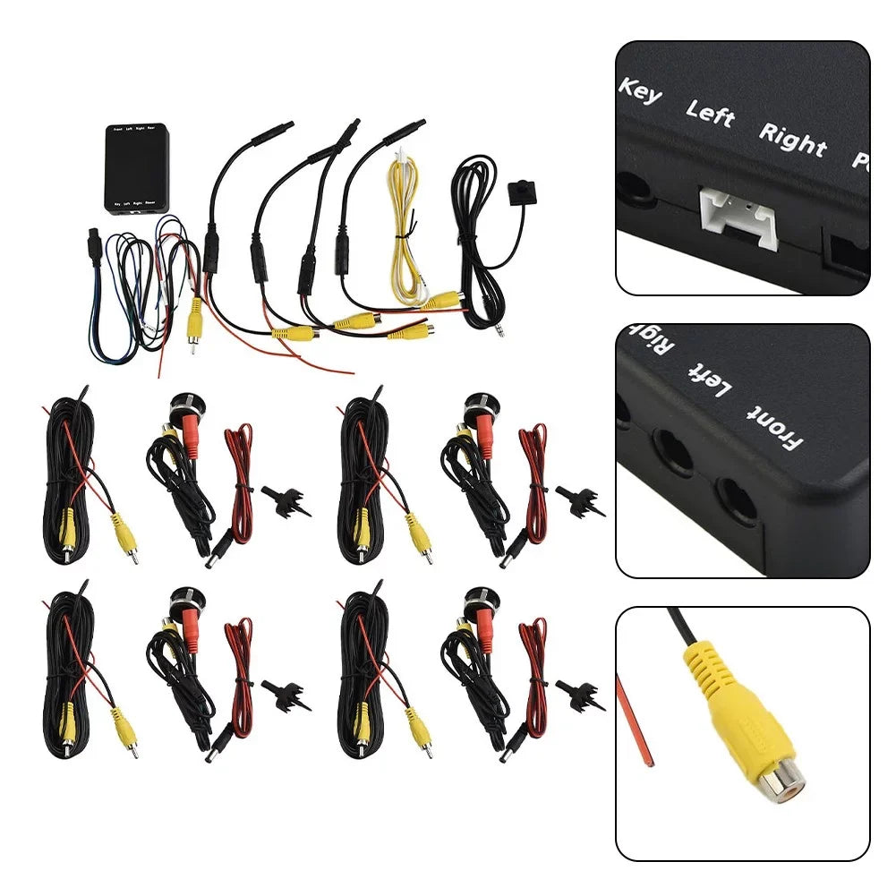 WelldownCar Way Degree View Rearview Parking Panoramic Camera Box System Control 360 4