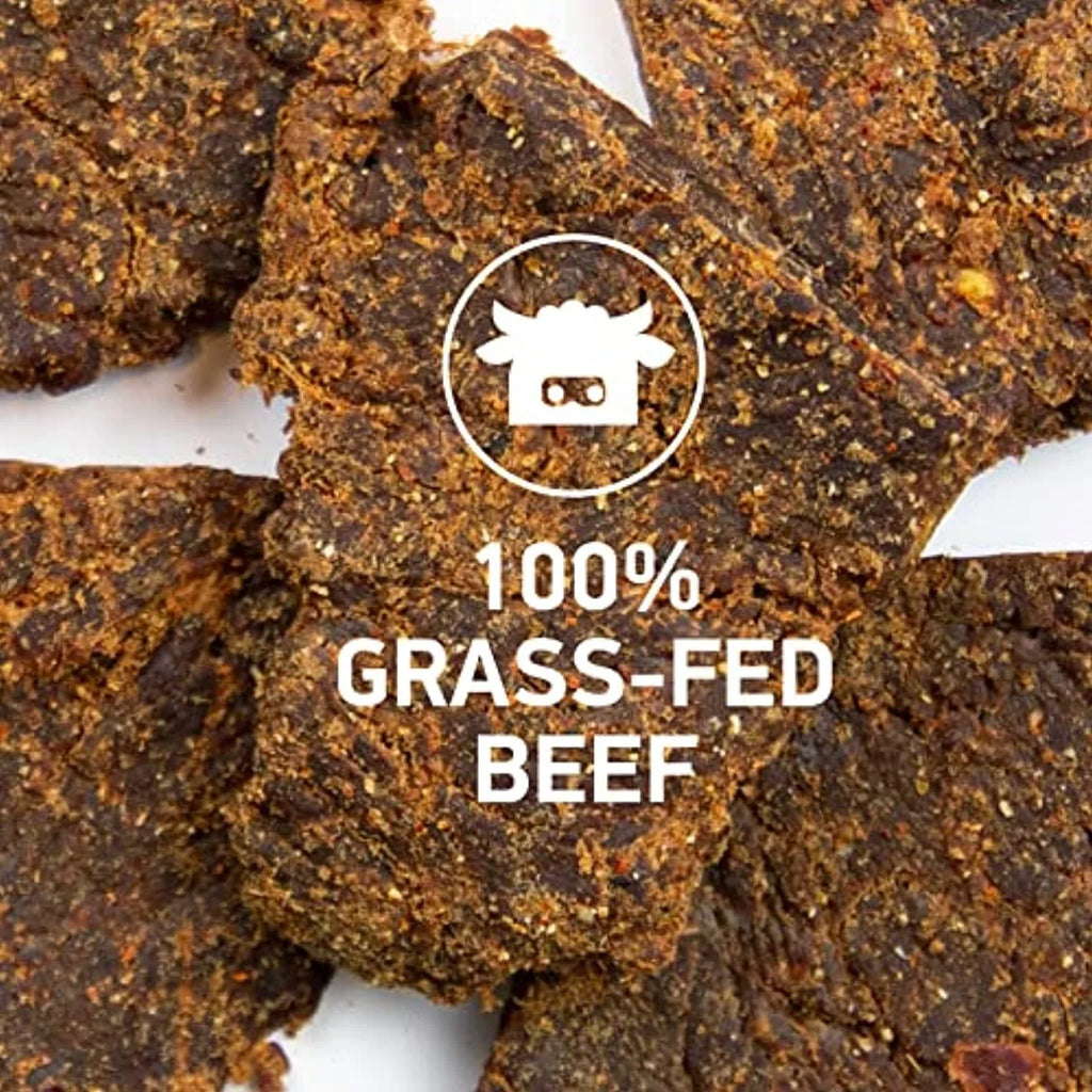 Jerky, Krave Beef (4 Sugar, 100% - Beef, Southwest No Ingredients, No Chile Protein, Grass-Fed Zero Artificial Nitrates Hatch Bags Oz 12G Gluten-Free, 2.1 Pack)