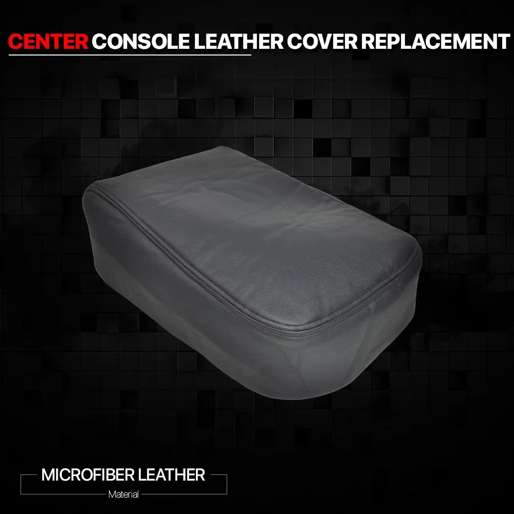 Cover CHEVROLET 07-14 TAHOE Leather Center CHEVROLET SILVERADO, Kit select: Silverado/Sierra Arm Lid 2007-2014 for Black Fits Rest Console 2007-2014