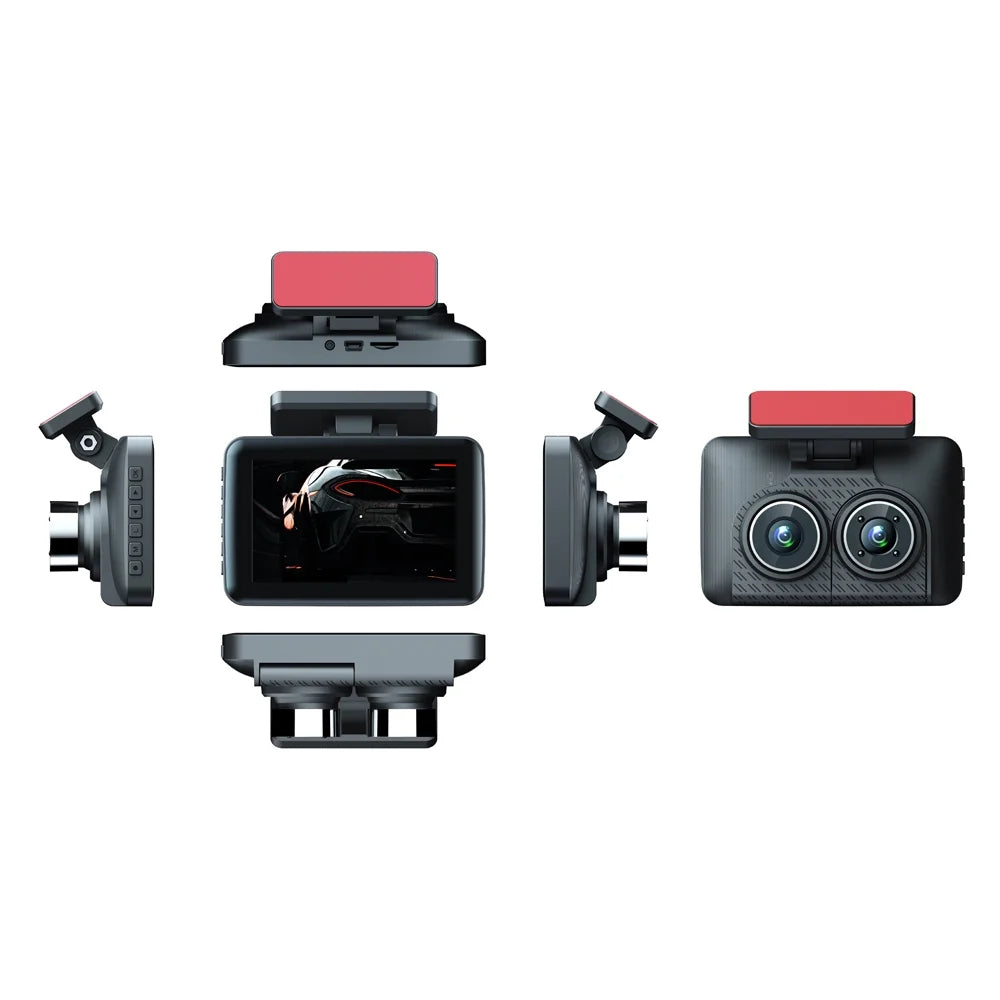 Rearview 4in Recorder Clear Dash Mirror Cameras 3 Camcorder Auto Car Safety Cam Andoer Angle Recording Driving Video Camera Wide Car Recorder Car