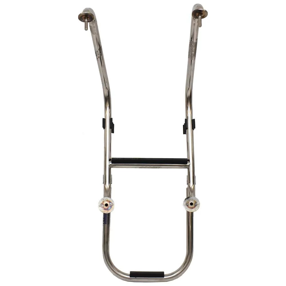 Basscat Steel Boarding Folding | 49503 Ladder 2-Step Boat Polished Stainless