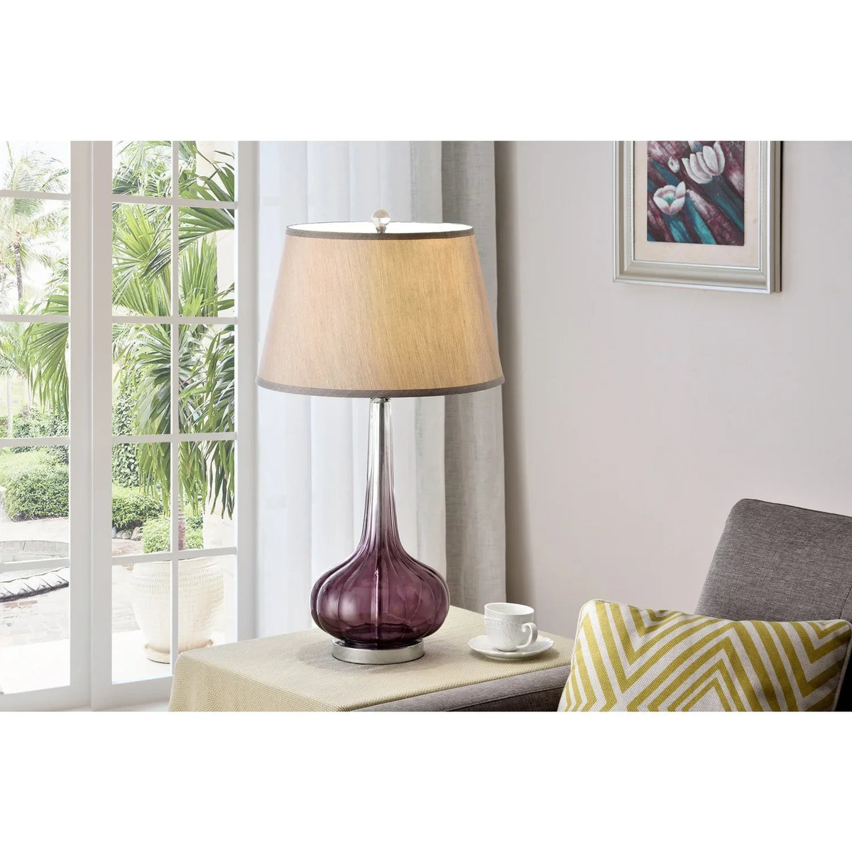 Table 30 K-5709 Ore Glass Mulberry Furniture Lamp, in.