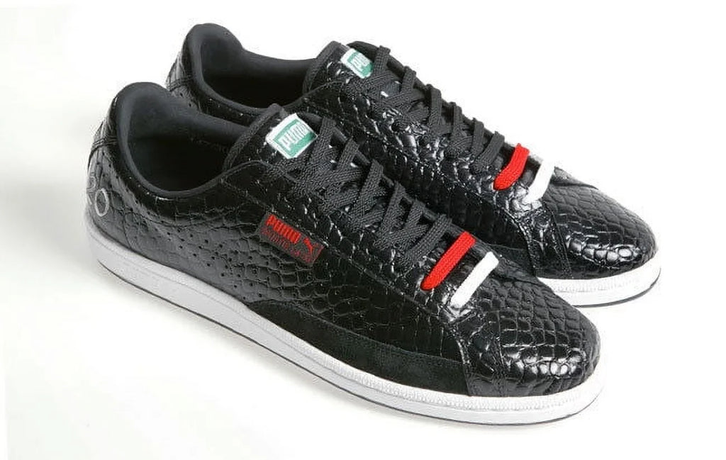 MEN WOMEN 7 5.5 SHOES SPORTIE LA. / SKIN UNISEX BLACK CROCODILE NEW MATCH