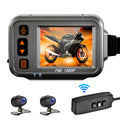 Angle,Parking Cam,WiFi 32G Recording Camera Vision Dual Night Shinysix After Full Monitoring, Timed Flameout Motorbike 1080p ,120° card Wide Motorcycle storage Dash With Body Waterproof