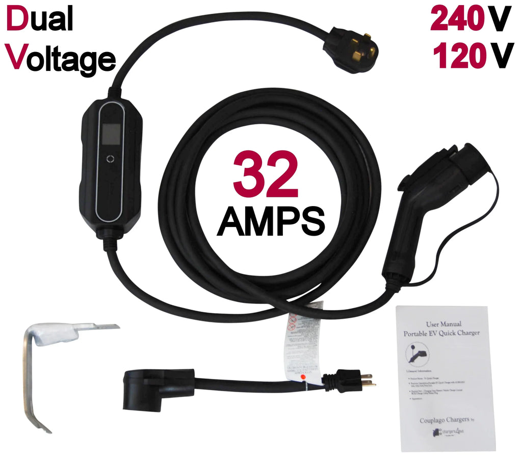 2- AMP, 10 Vehicles, KW), Electric ,32 Charging EVSE- 32 20 -with Set AMP, 16AMP, Charger 14-50P You for AMP, Couplago EV Plug AMP Power Level 24 - AMP, The (7.68 Station AMPS-