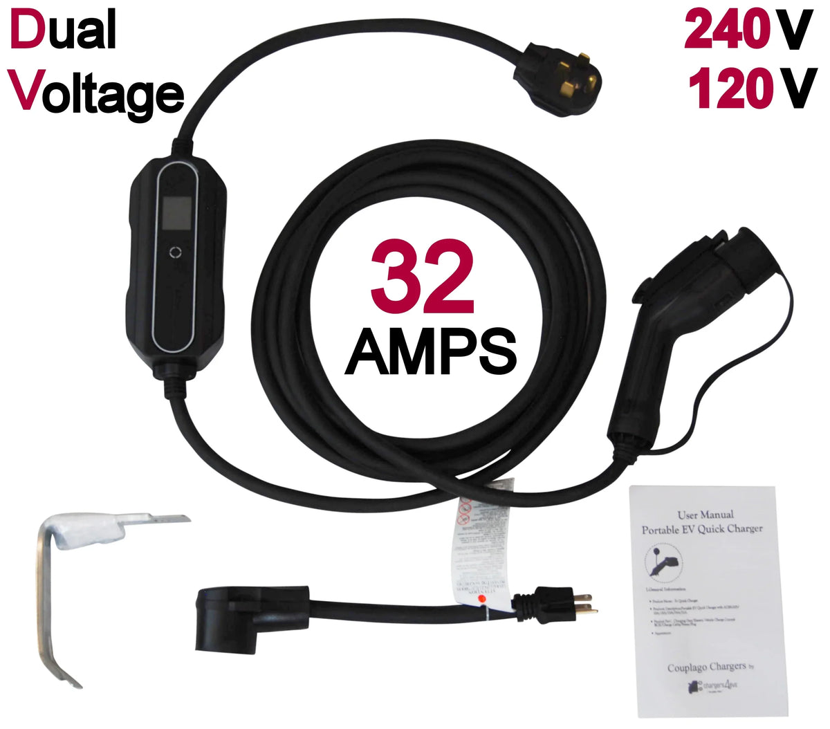2- AMP, 10 Vehicles, KW), Electric ,32 Charging EVSE- 32 20 -with Set AMP, 16AMP, Charger 14-50P You for AMP, Couplago EV Plug AMP Power Level 24 - AMP, The (7.68 Station AMPS-