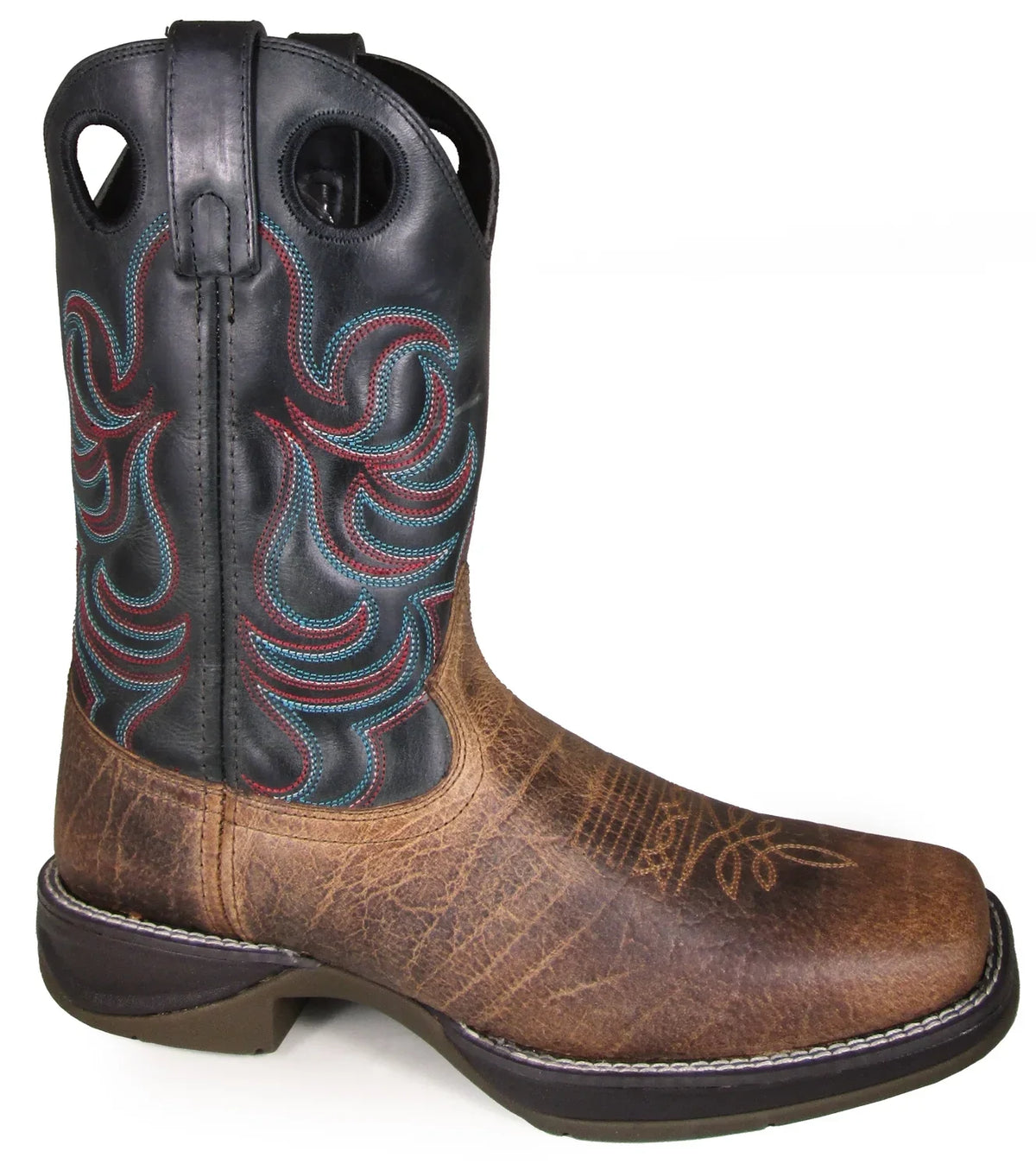 Cowboy Brown/Black Benton Mens 11D Boots Mountain Leather Smoky