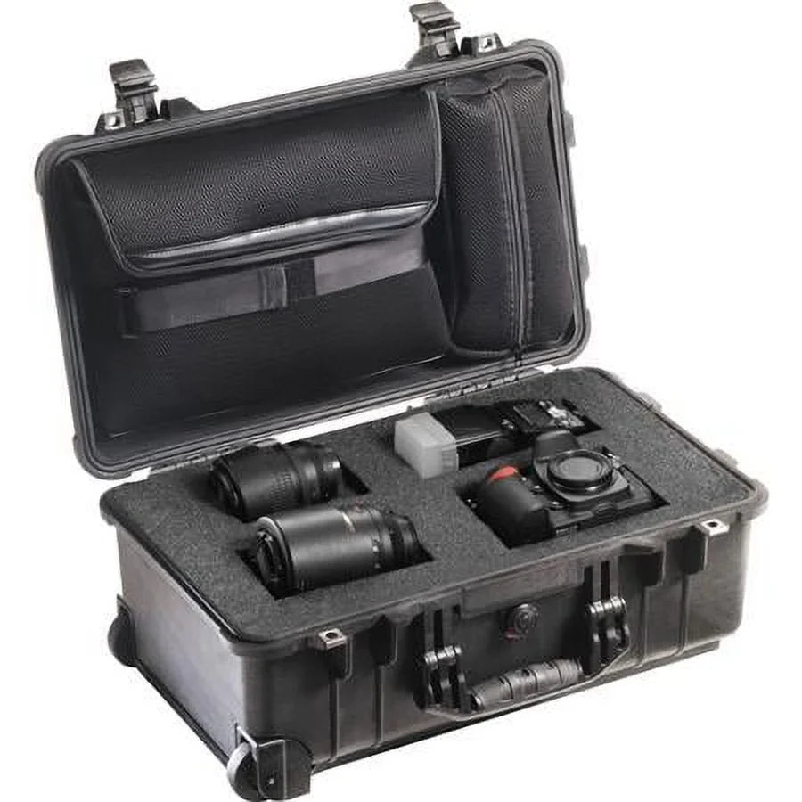 Watertight 1510LFC Laptop Wheels Case Foam Sleeve Insert, Hard On Laptop & with Black Charcoal Carry Overnight -