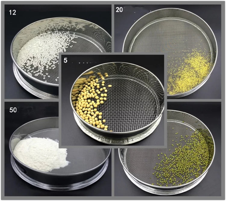 Sieves Frame Wire Lab Stainless INTSUPERMAI Mesh Mesh Sieves 7.88" Micron 304 Diameter and Cloth Screen Steel 18 Filter