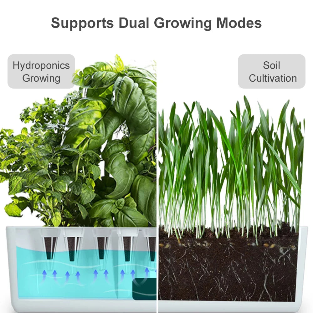 9 Indoor Home Growing Lights Kit Garden Office Hydroponics LED Height with System Adjustable moobody Pods for Smart Kitchen