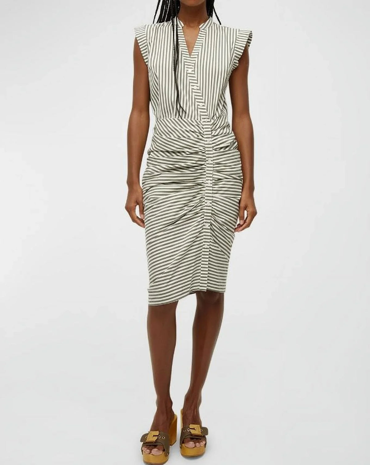 Army Veronica White Ruched 4 Shirtdress, Beard Women's