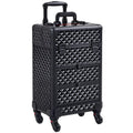 Makeup Case Professional with Drawers,Black Rolling Yaheetech Train