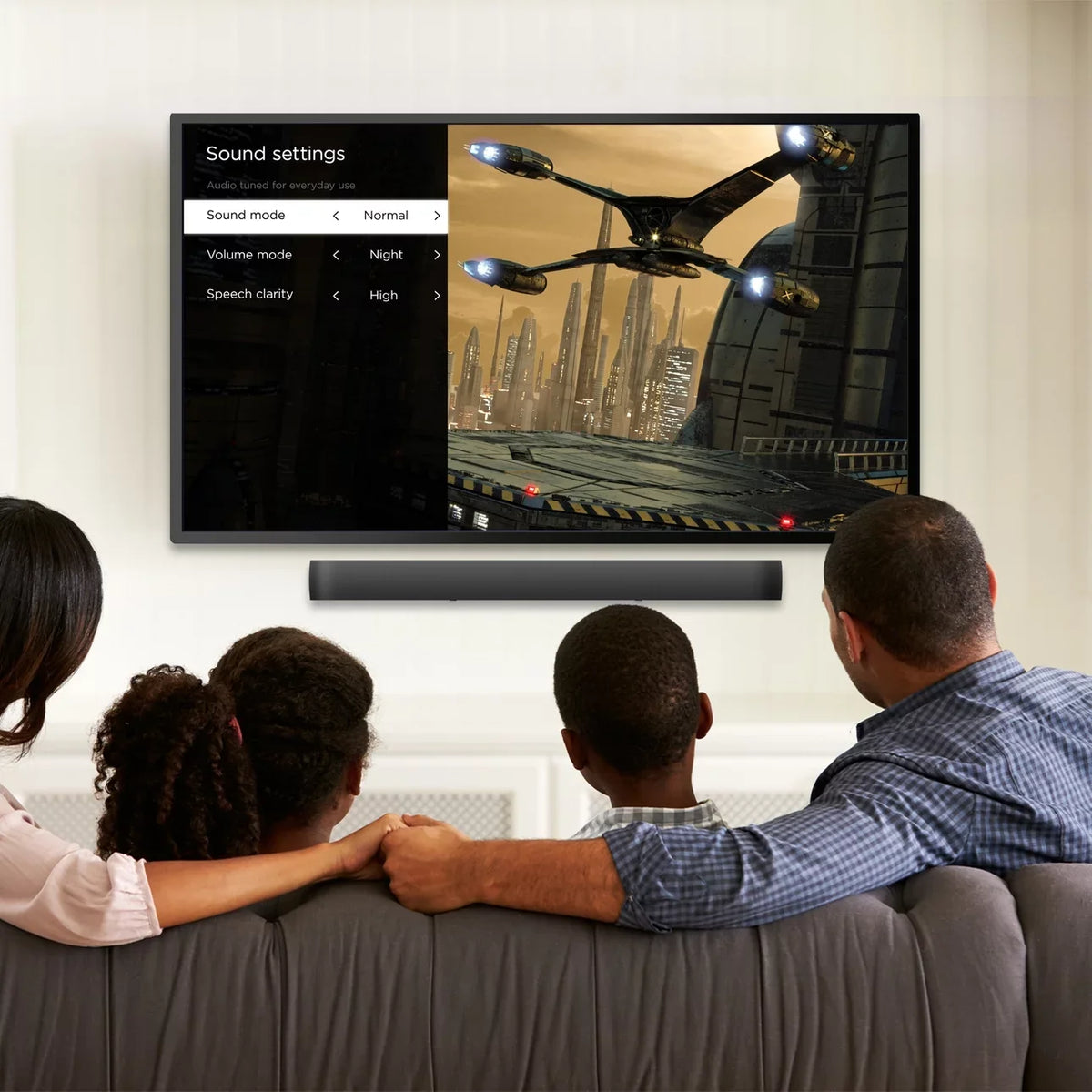 Streaming onn Smart 4K Media built-in Soundbar Roku with Player