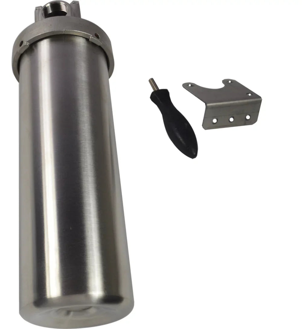 Bracket Particles with Housing 10"L Filter Pin PreAsion liquid Rust Wrench Filtering Scale for Cartridges Dirt 3/4"NPT Heavy-duty