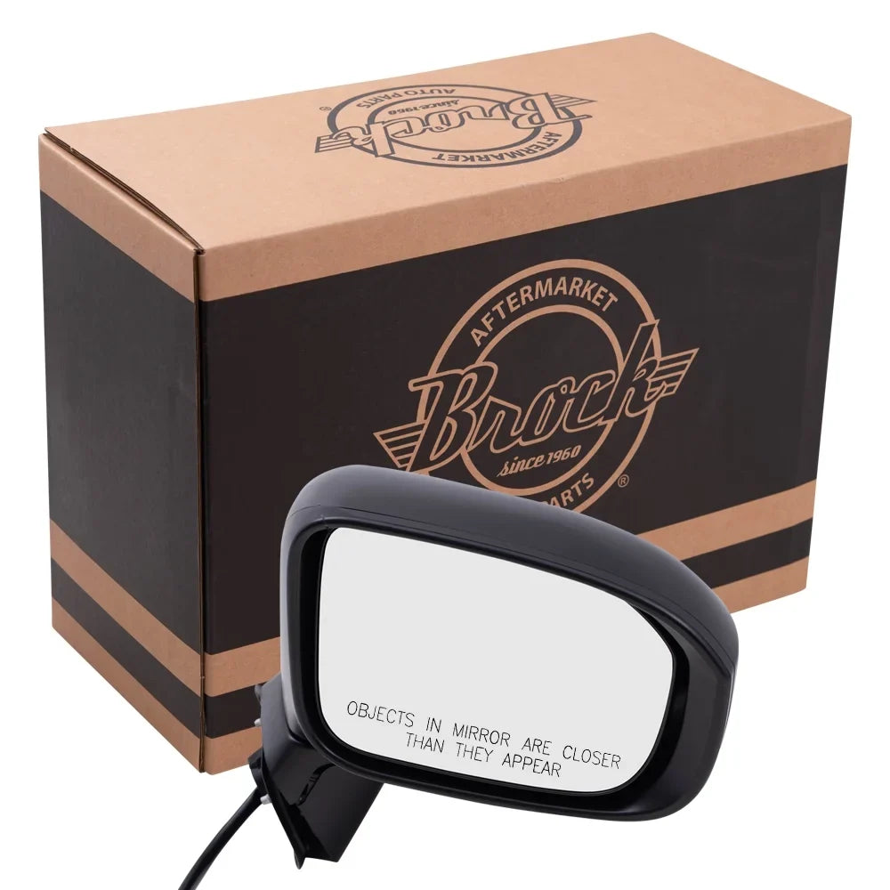 Replacement Honda To Brock Heat-Camera Match With Black Aftermarket Compatible Paint Without Passenger Right Civic Mirror 2014-2015 Power