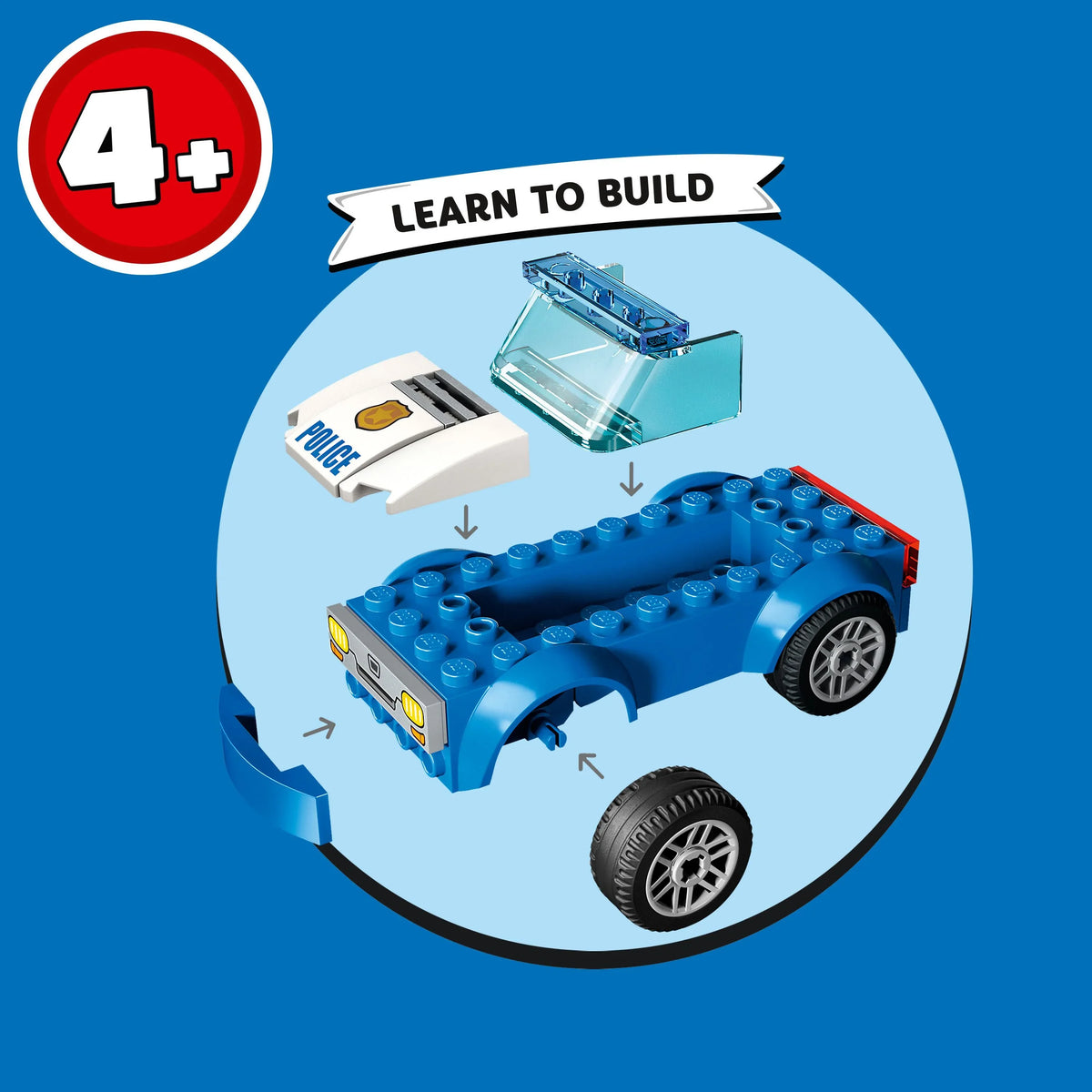LEGO Toys Dog Station Minifigures Figure, Playset Motorbike, with 4 Years 60370, Car City Toy Police Chase and Jail, Kids for and Breakout Plus 4 Old