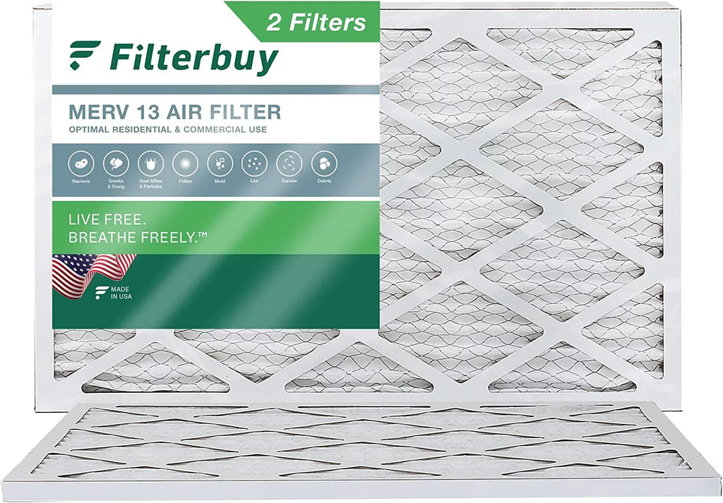 Furnace MERV Pleated 13 Filterbuy (2-Pack) Filters HVAC 20x36x1 AC Air